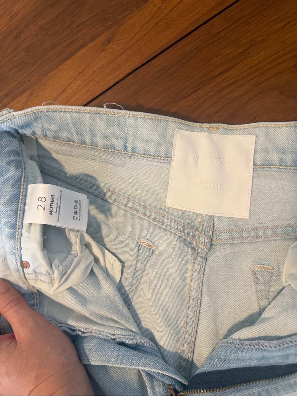 MOTHER The Rambler Light Wash Straight Leg Jeans - Picture 2 of 5